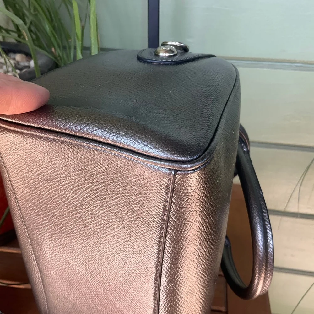 Coach Metallic Gray Boston Style Satchel Doctor Bag F56125 EUC - Picture 8 of 15